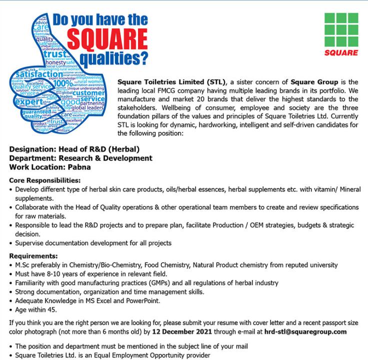 Square Group Job Circular 2021